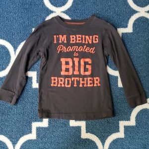4/$10 Carter's Big brother long sleeve tshirt 4t